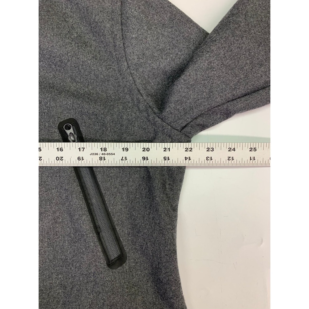 Woolrich Womens L/G Charcoal Gray Hooded Wool Blend Jacket Coat - Picture 12 of 13
